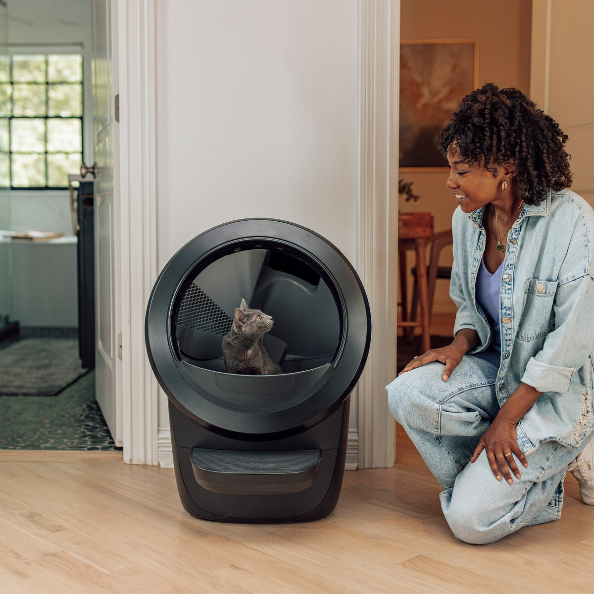 Litter-Robot 4 Self-Cleaning Cat Litter Box, Litterhopper Bundle