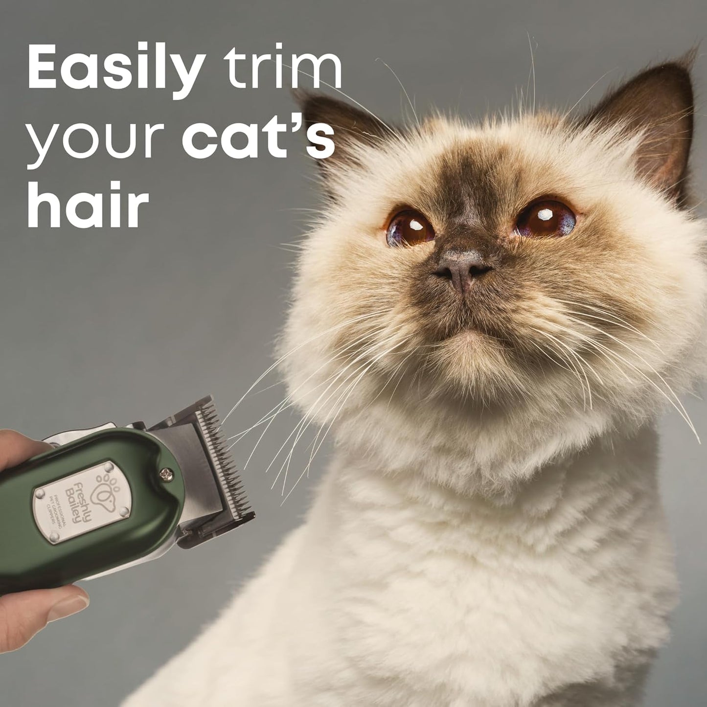 Cat Clippers for Matted Hair - Low Noise Trimmer for Long Hair Cats