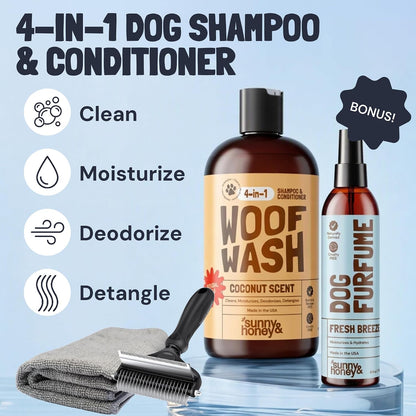 Detangling Dog Shampoo and Conditioner Set