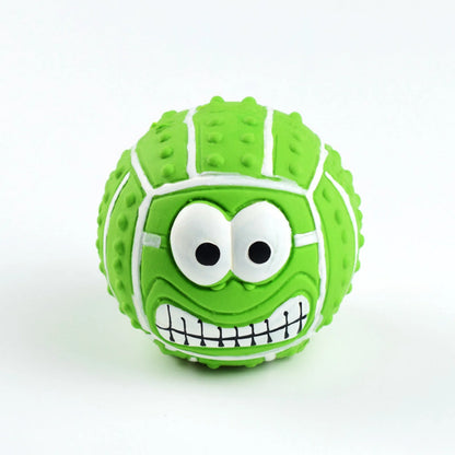 Rubber , Tennis  Soft Dog Balls for Aggressive Chewers, Tough Durable Dogs Toys, Interactive Play Squeaky Dog Toy for Small Dogs