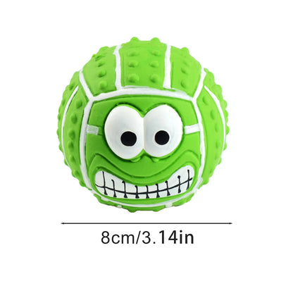 Rubber , Tennis  Soft Dog Balls for Aggressive Chewers, Tough Durable Dogs Toys, Interactive Play Squeaky Dog Toy for Small Dogs