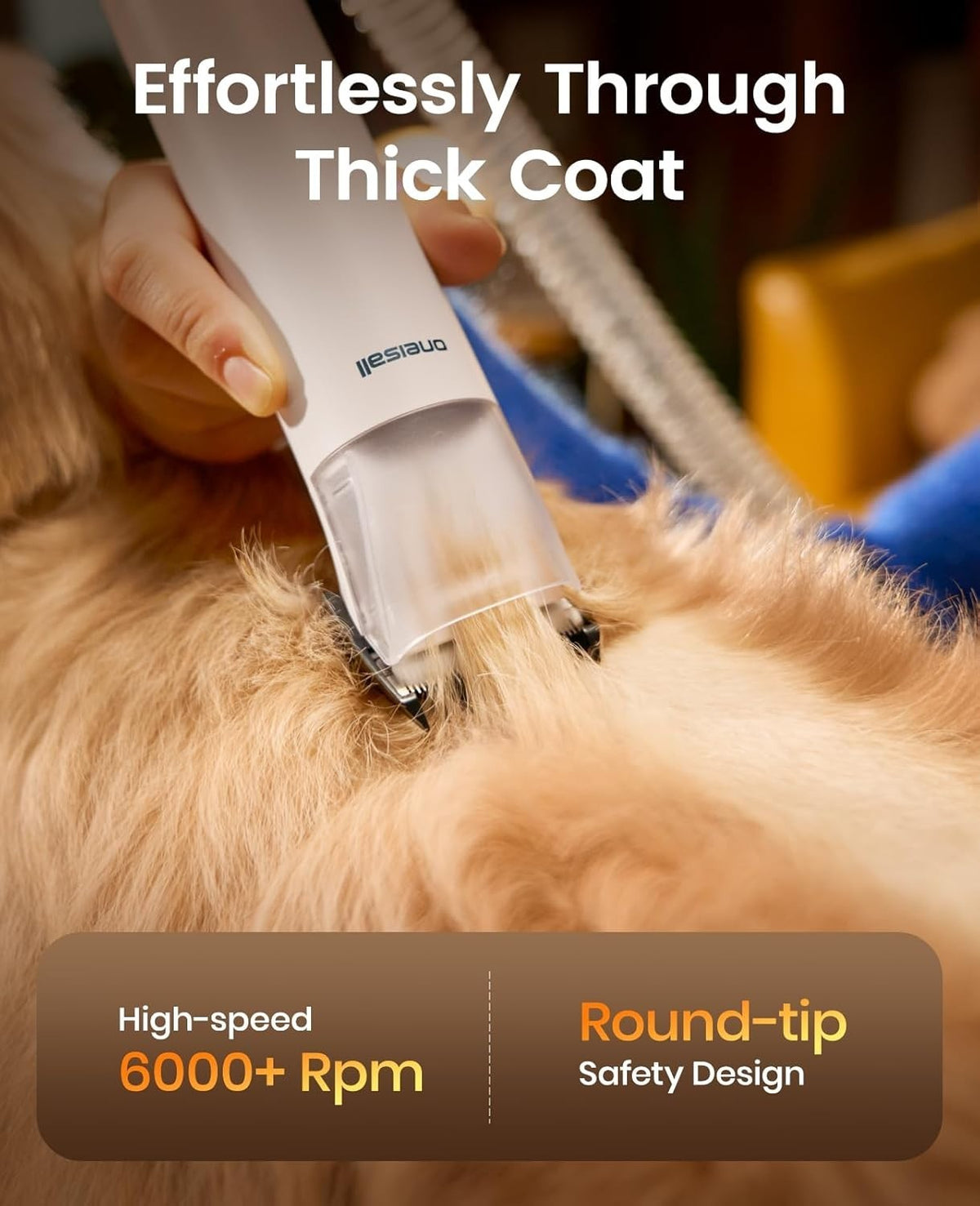 Dog Grooming Vacuum - 15000Pa Suction, Captures 99% Pet Hair to Reduce Sheddi...