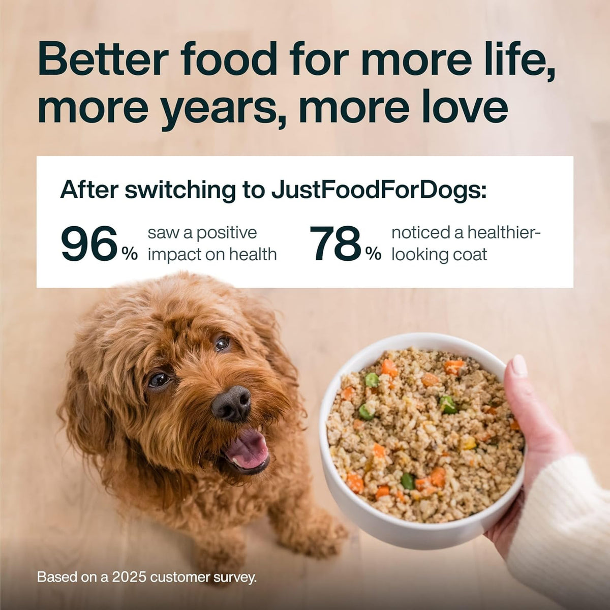 Justfresh Fresh Wet Dog Food or Topper - Chicken, 7 Pack