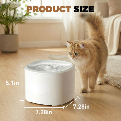 Cat Water Fountain,101Oz/3L Cat Fountain for Drinking Automatic Cat Water Dispenser Bowl for Pets& Small Animals