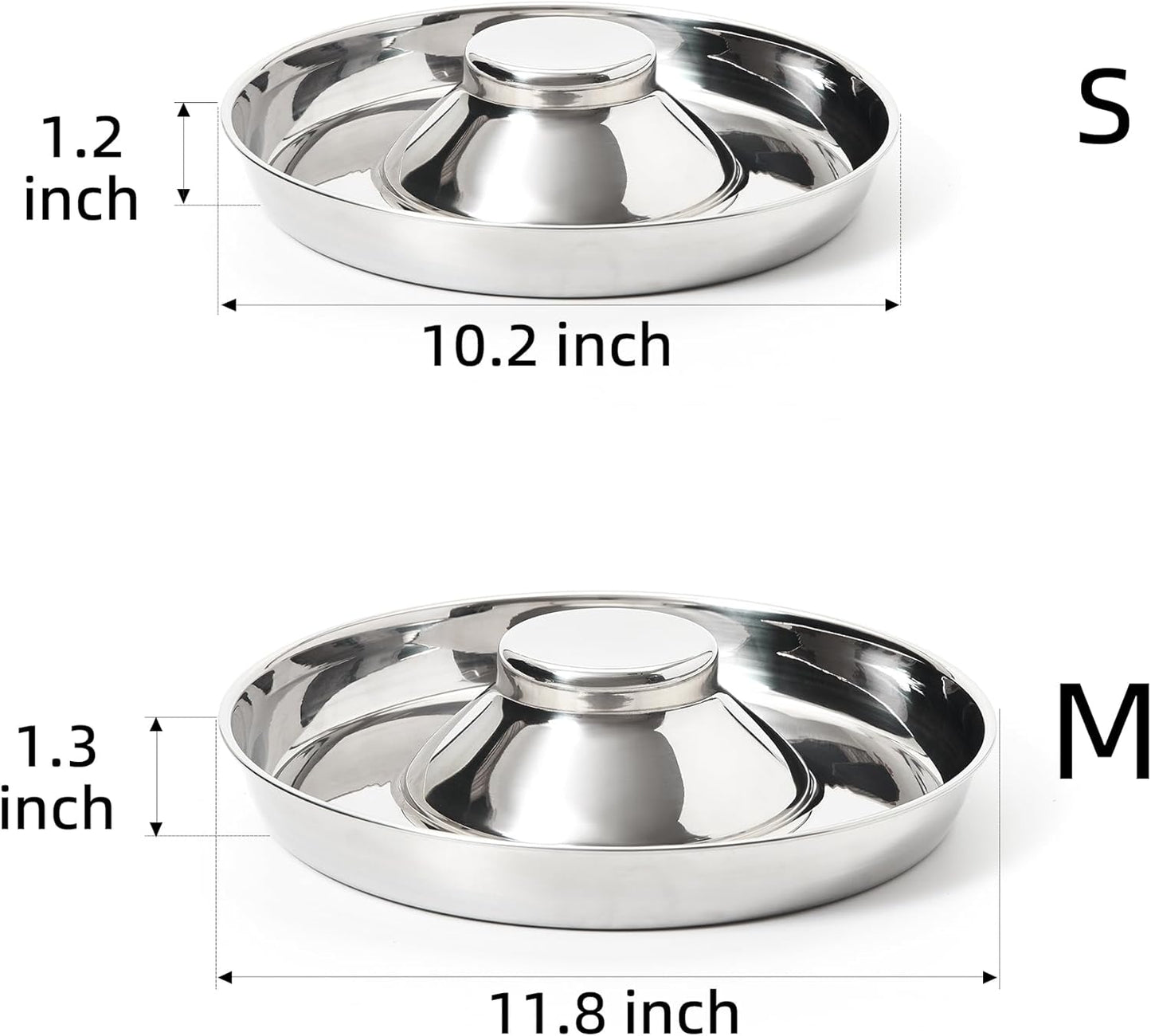 2 Pack Stainless Steel Puppy Bowls, Dog Feeding Bowl