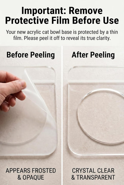 Cat Bowls Elevated, Wall Mounted Floating Ceramic Cat Bowl 7.4 Oz, Raised Cat Bowl for Indoor Cats, Elevated Food and Water Dish for Cats and Small Dogs, Easy to Clean (White)