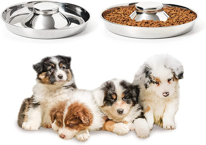 2 Pack Stainless Steel Puppy Bowls, Dog Feeding Bowl