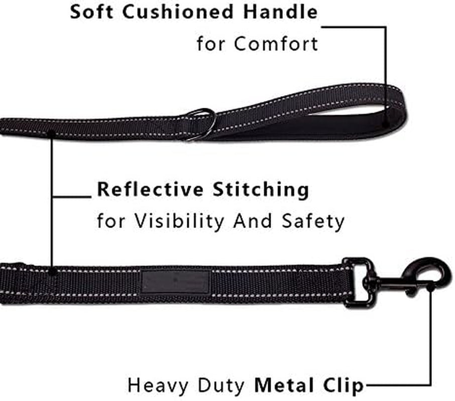 Dog Leash, Heavy Duty Dog Leash, Leashes for Large Breed Dogs .5FT.6FT, Double Handle Dog Leash, Reflective Training Lead, Perfect for Medium to Large Dogs(5Ft, Pink)