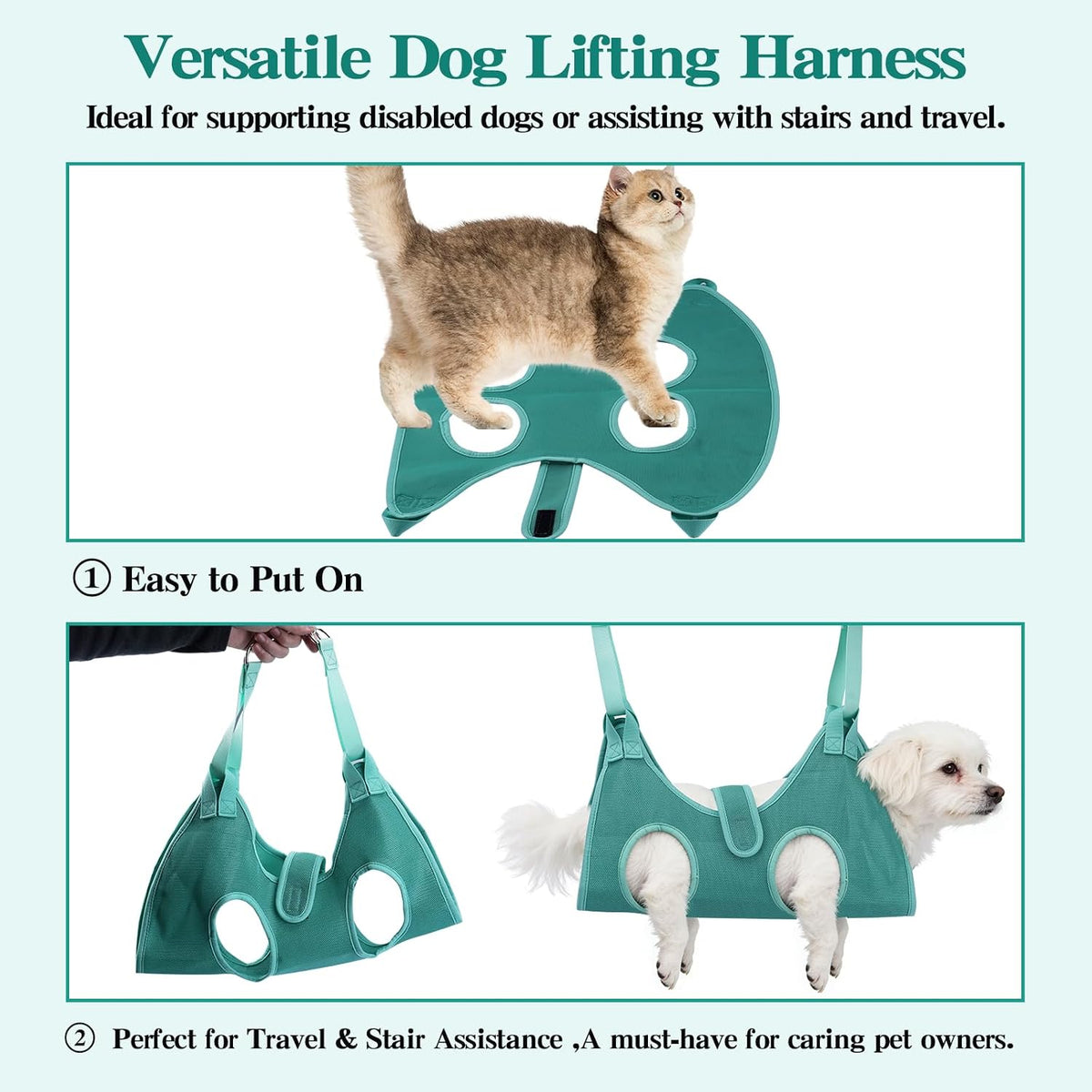 Dog Grooming Hammock for Small Dogs & Cats, Pet Nail Sling Harness