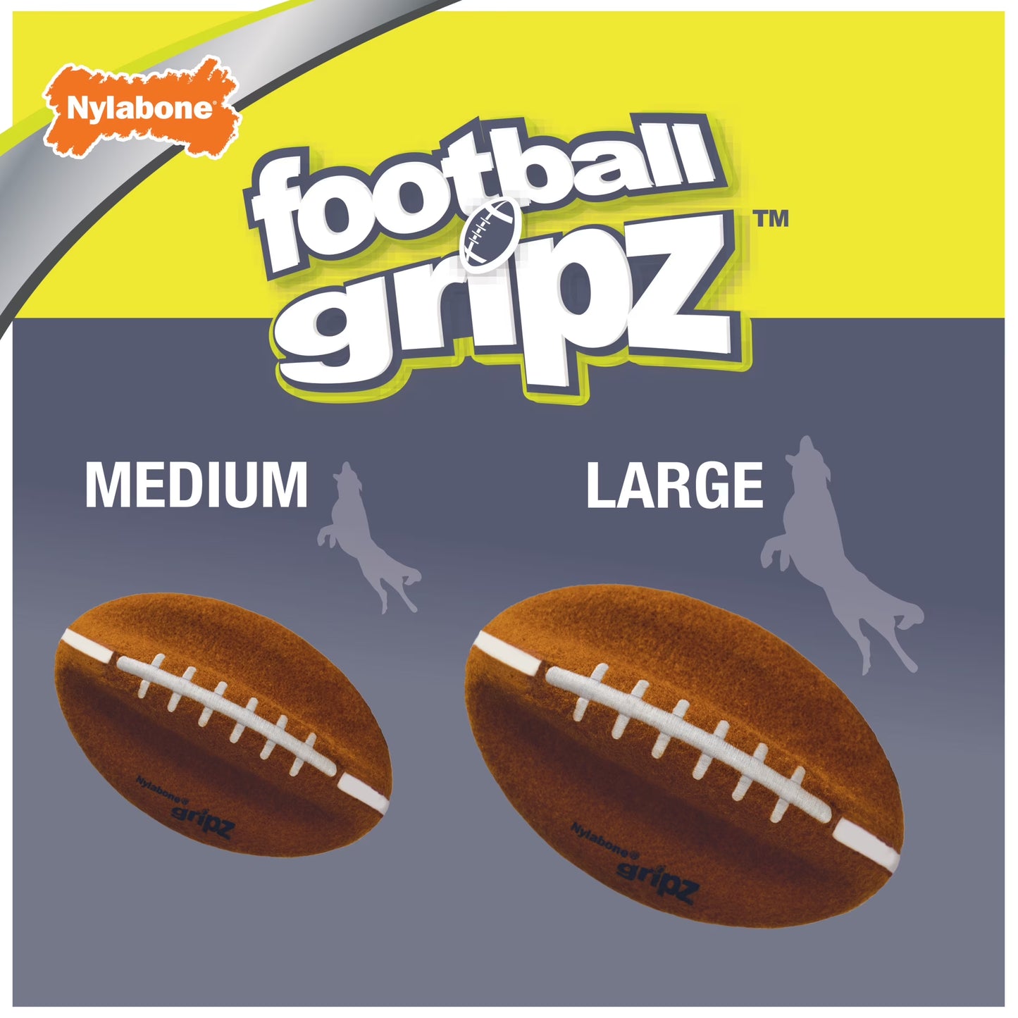 Power Play Football Dog Toy, Dog Balls, Squeaky Toy for Dogs, Large