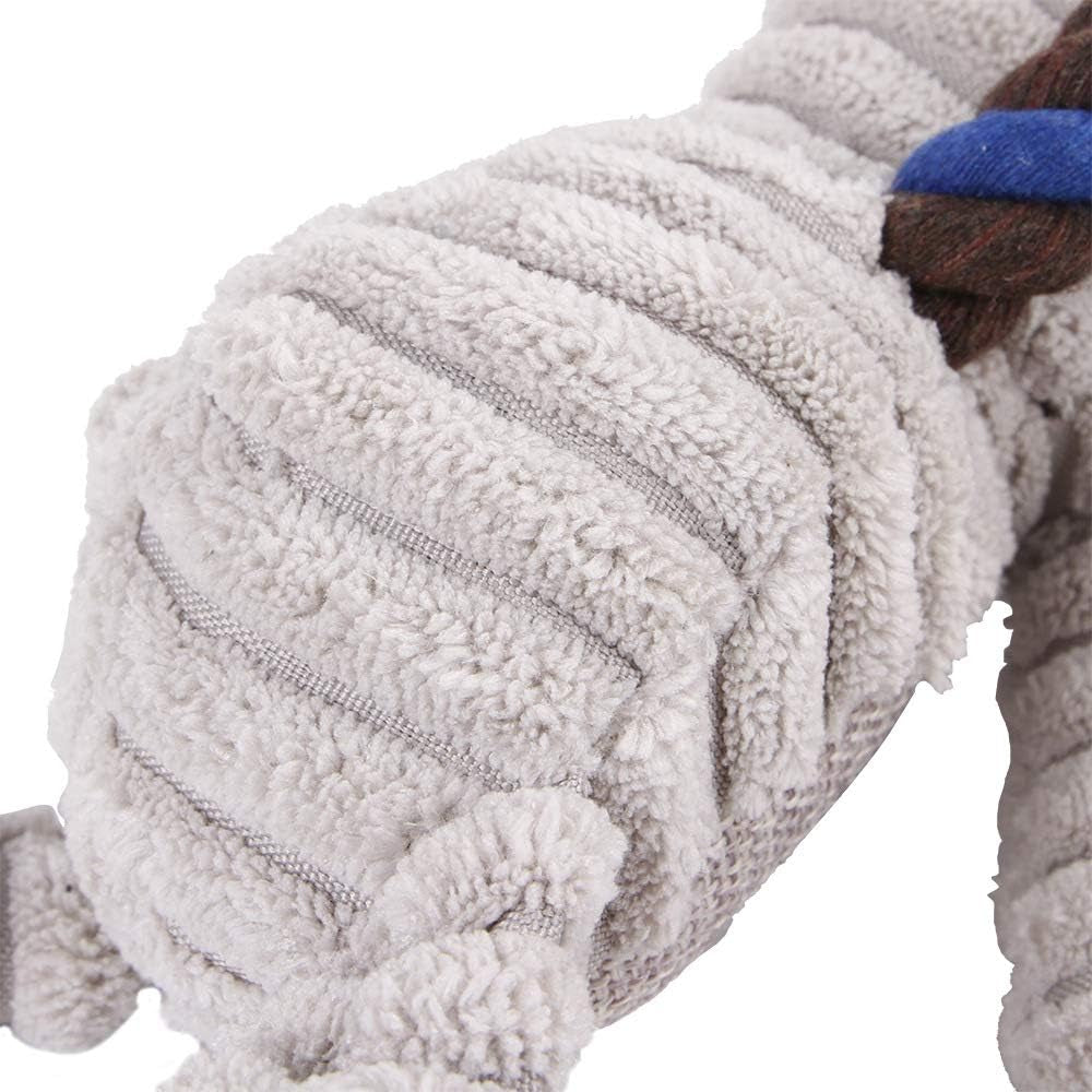 Durable Monkey Dog Toy, Plush Squeaky Stuffed Dog Toy with Rope, Interactive Chew Toy for Teething Puppies and Small, Medium & Large Dogs