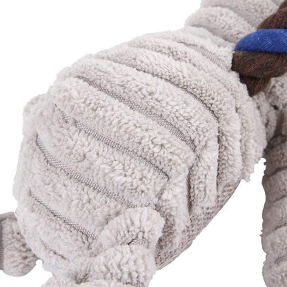 Durable Monkey Dog Toy, Plush Squeaky Stuffed Dog Toy with Rope, Interactive Chew Toy for Teething Puppies and Small, Medium & Large Dogs