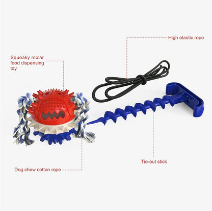 Interactive & Durable Dog Toys Rope & Squeaky Toys for Large & Medium Breeds, with Tough Chew Toys & Teeth Cleaning Benefits for Aggressive Chewers