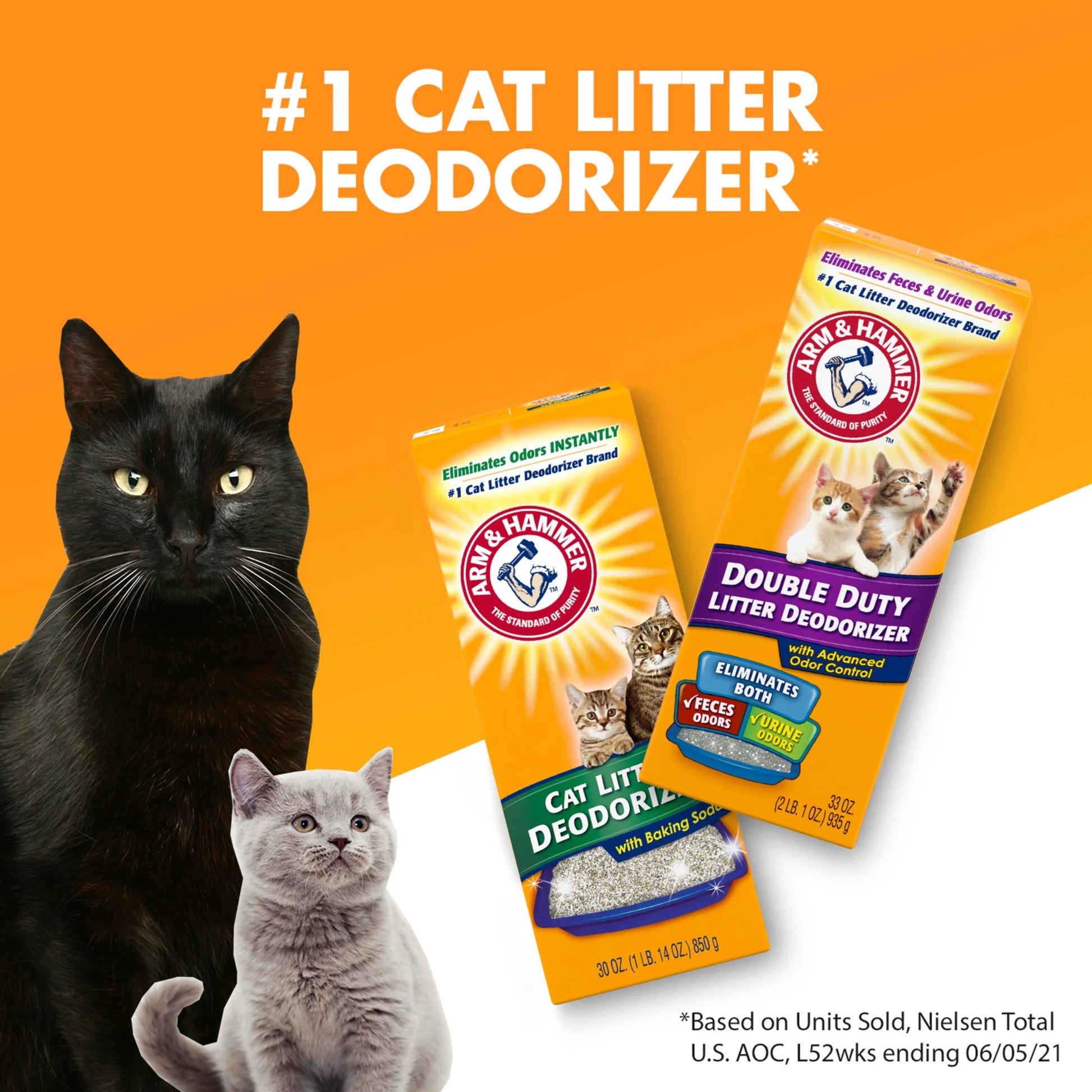 (3 Pack)  Double Duty Cat Litter Deodorizer and Pet Odor Eliminator, 33 Oz Box