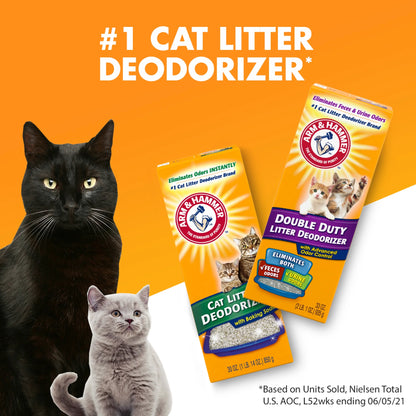 (3 Pack)  Double Duty Cat Litter Deodorizer and Pet Odor Eliminator, 33 Oz Box