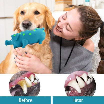 Dog Squeeze Toy,Squeaky Pig Dog Toys, Blue Latex Grunting Pig Dog Toy Anxiety Relief for Dog Puppy Chew Toys,Green