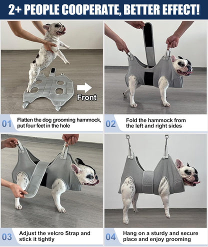 Dog Grooming Hammock,Xx-Large Hammock for Nail Trim, Hanging Harness for Nail Trimming,Dog Sling Restraint Holder for Pet Grooming Suspension Hanger with Thick Fabric Neck Support
