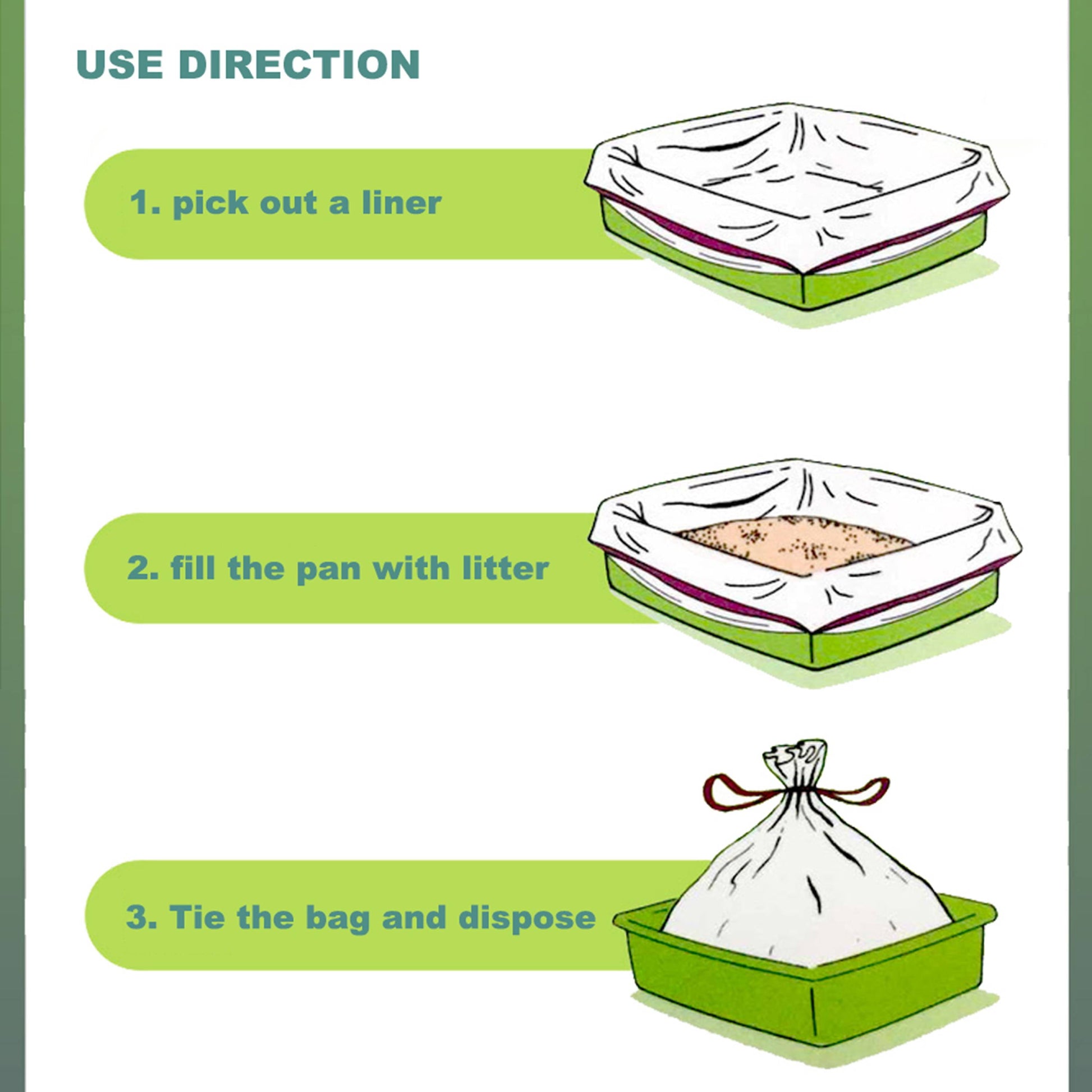 " Cat Litter Box Liners,Drawstring Litter Liner Bags,Jumbo Size,Pan Liners 28 Counts"