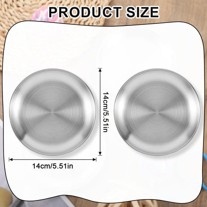 2 Packs Cat Food Bowl Wet Dry Food Water Dish Shallow Feeding