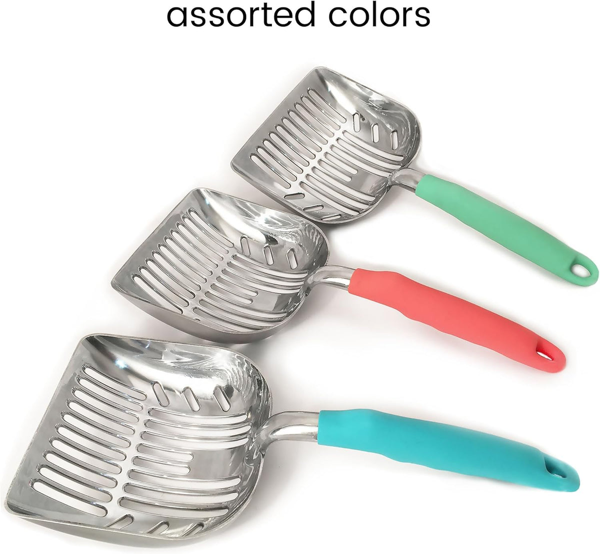 ® Premium Multicat Cat Litter Scoop | Solid Metal | Litter Box Tray Pan Sifter