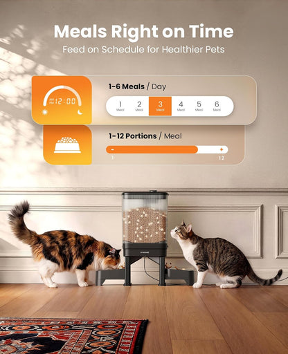 7L Automatic Cat Feeder for 2 Cats & 5L Automatic Cat Feeder for 2 Cats