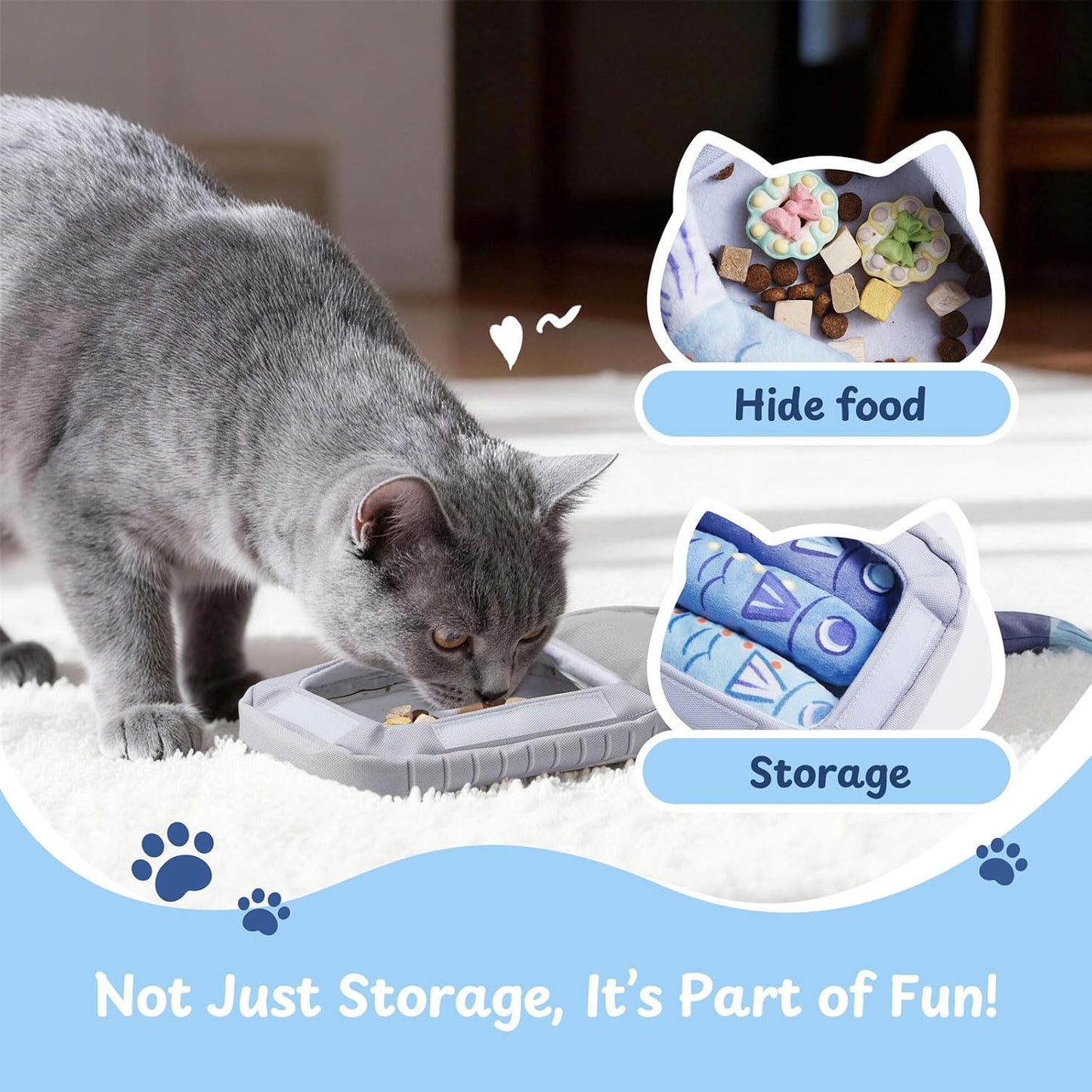 Sardines Catnip Toys for Indoor Cats - 3 Pack Cat Toys Fish with Pouch, Cat Nip Toys Cat Kicker Toy with Crinkle Paper, Interactive Cat Toy for Kitten Enrichment, Cat Gifts