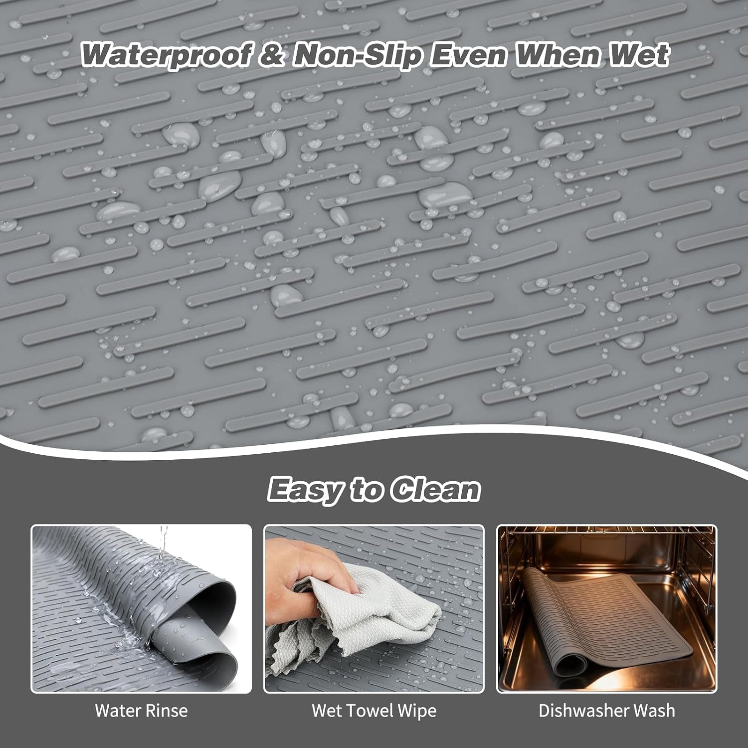 Dog Grooming Table Mat, Non-Slip Silicone Pad, 28 X 19.7 in Grey