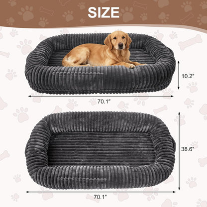 Human Dog Bed for Adult,Large Human Size Dog Bed 70"X38"X10"