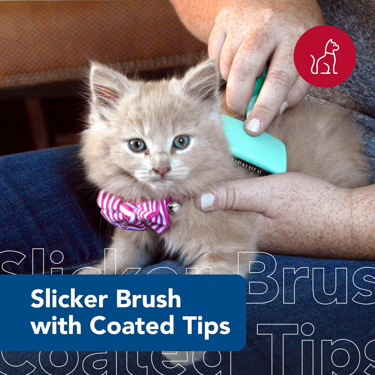 Pet Li'L Pals - Kitten Slicker Brush with Coated Tips