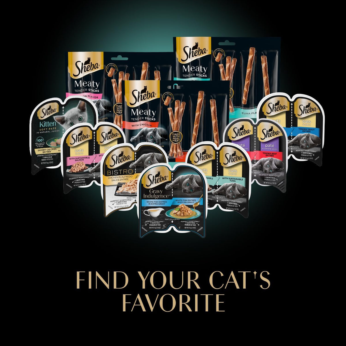 Premium Puree Lickable Cat Treats, Chicken, Salmon & Tuna, 24 Count