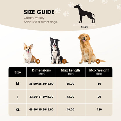 Outdoor Elevated Dog Bed for Medium Sized Dogs, No-Tool Assembly.