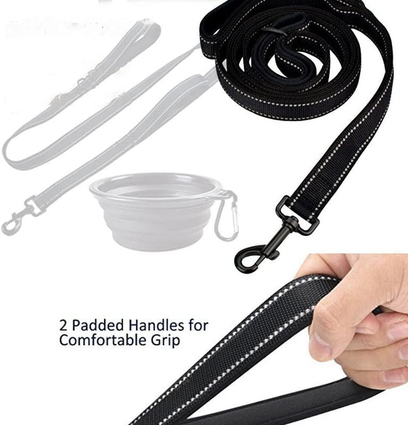 Dog Leash, Heavy Duty Dog Leash, Leashes for Large Breed Dogs .5FT.6FT, Double Handle Dog Leash, Reflective Training Lead, Perfect for Medium to Large Dogs(5Ft, Pink)