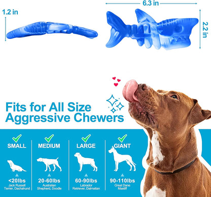 Dog Chew Toys for Aggressive Chewers, Durable Toys for Large Dogs, Heavy Duty Indestructible Large Dog Toys, Tough Dog Toys for Medium/Large Dogs Breed