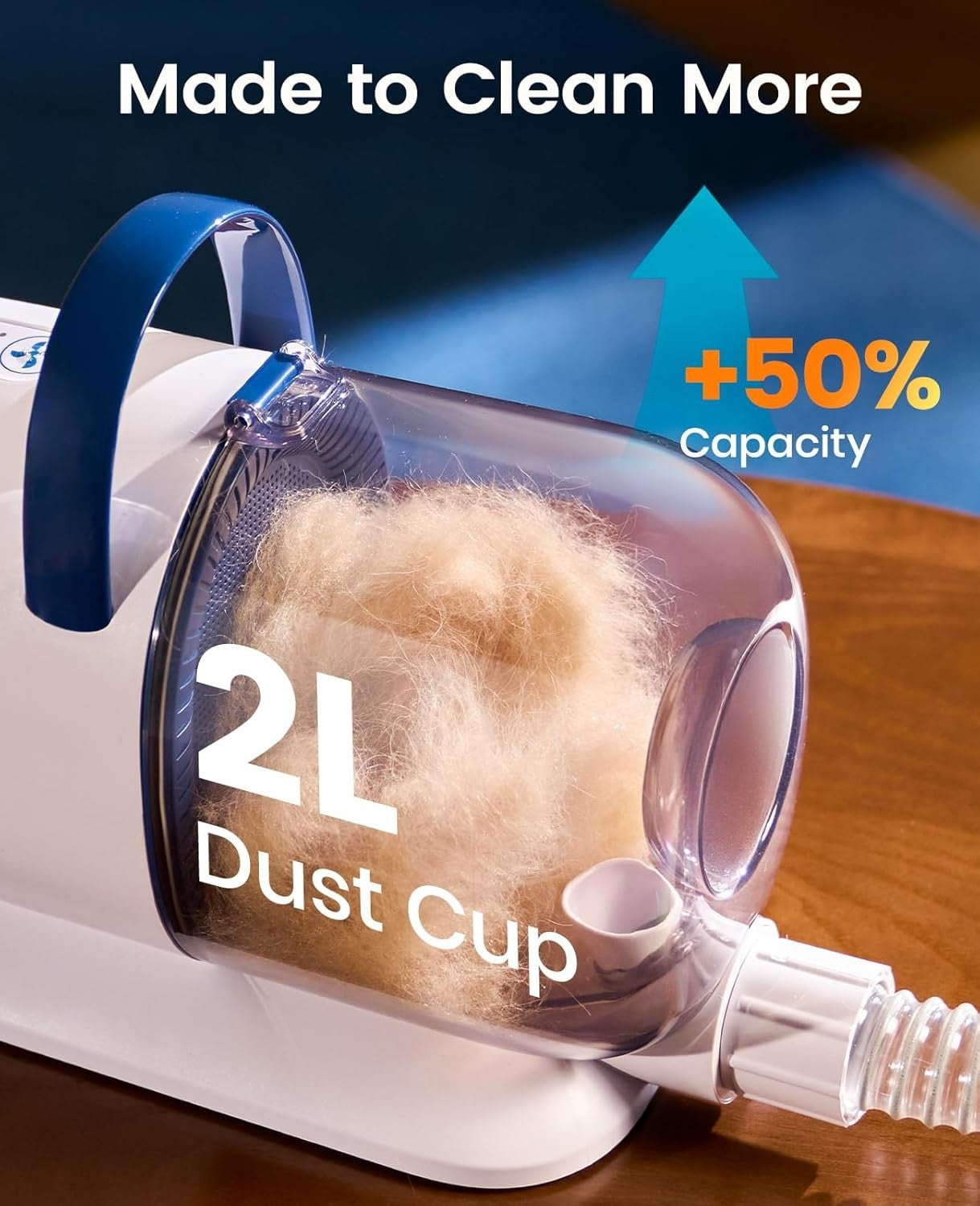 Dog Grooming Vacuum - 15000Pa Suction, Captures 99% Pet Hair to Reduce Sheddi...