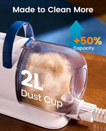 Dog Grooming Vacuum - 15000Pa Suction, Captures 99% Pet Hair to Reduce Sheddi...