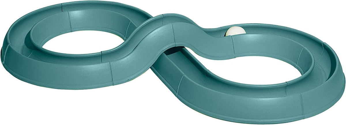 Pet Turbo Track Cat Toy - Cat Ball Toy & Racetrack - Easy Assembly - Slate Blue (1 Pack)