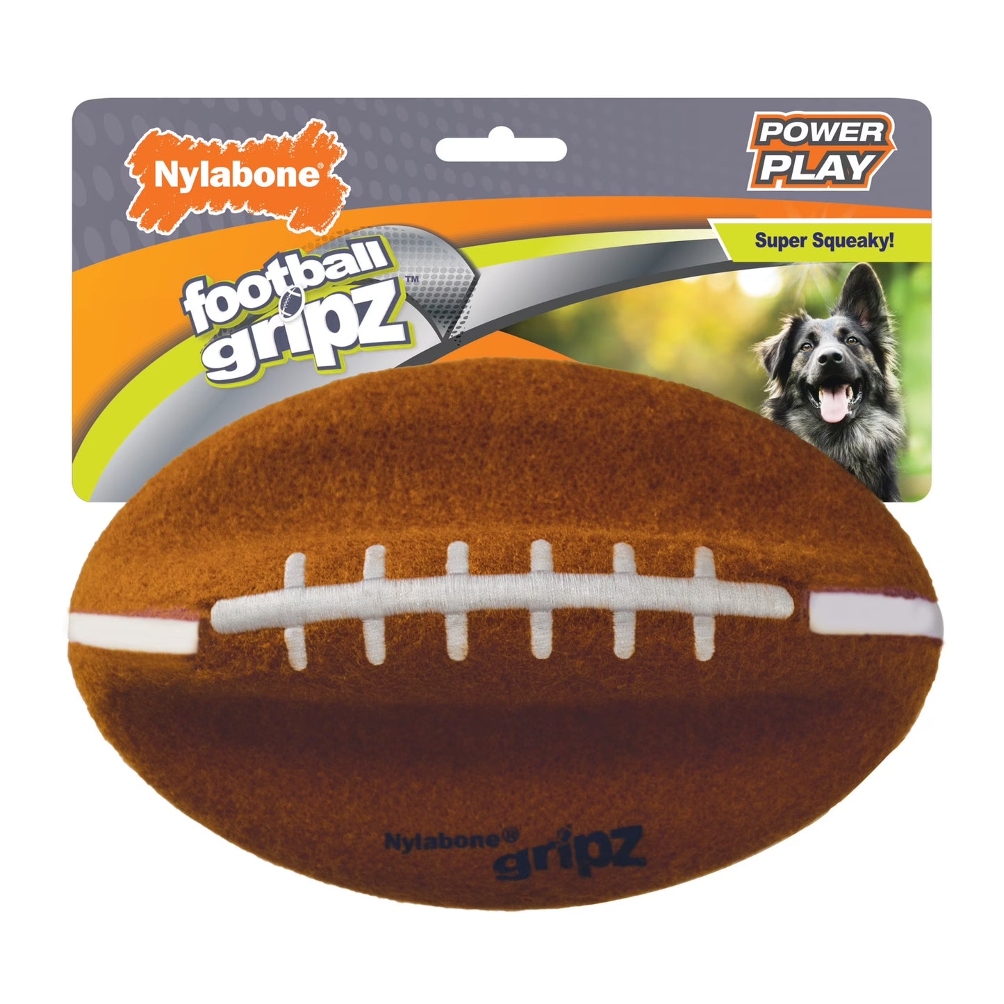 Power Play Football Dog Toy, Dog Balls, Squeaky Toy for Dogs, Large