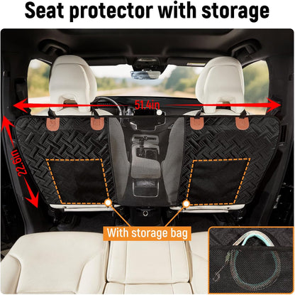 Dog Car Barrier,Car Divider Net for Dogs,Pet Barrier with Organizer