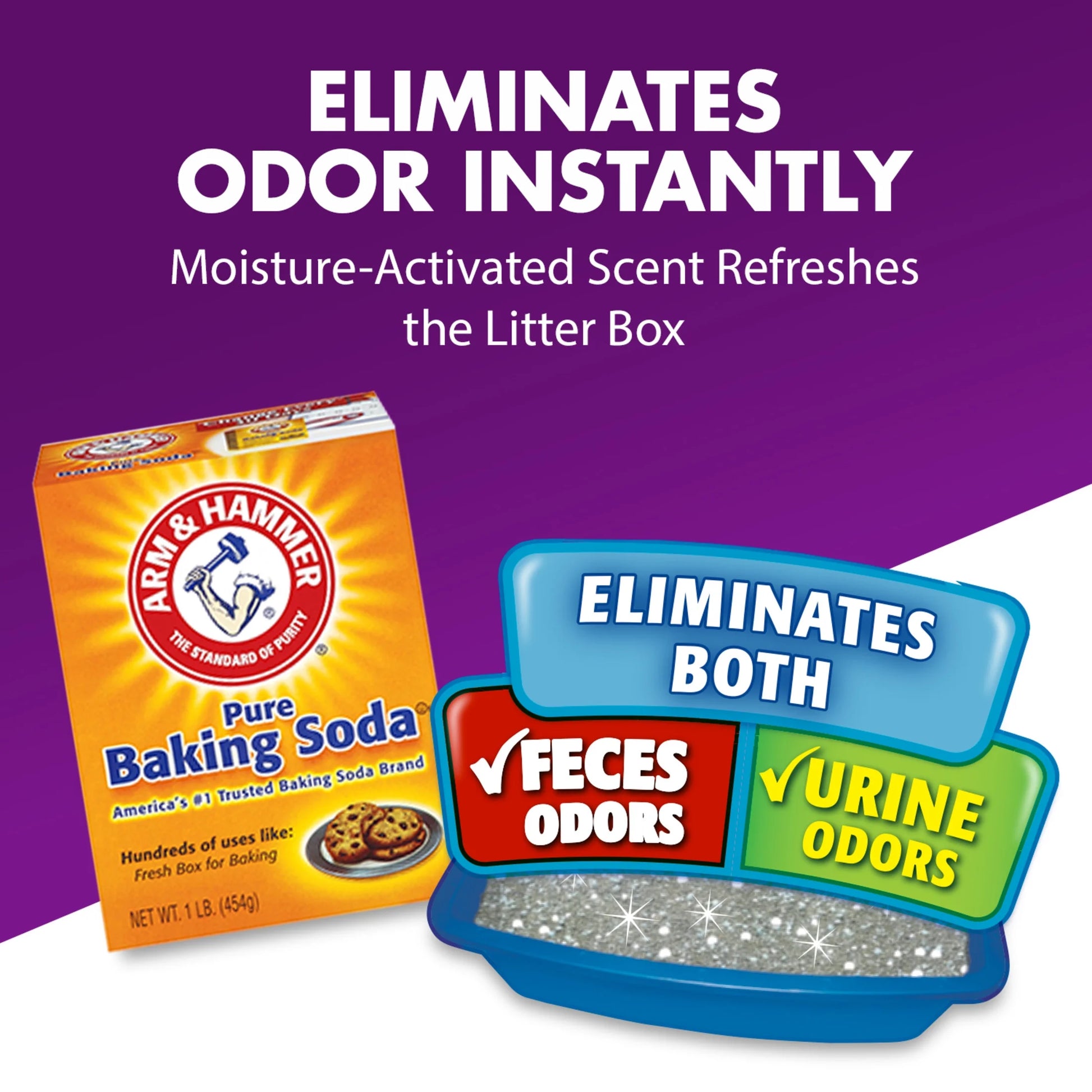 (3 Pack)  Double Duty Cat Litter Deodorizer and Pet Odor Eliminator, 33 Oz Box
