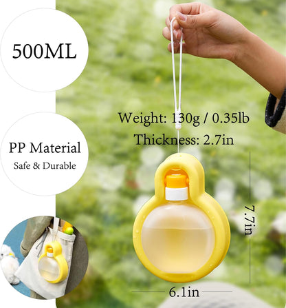 Portable Dog Water Bottle Dispenser, 17Oz, Large, Leak Proof & Foldable Dog Travel Water Bottle Bowl Accessories for Puppy Small Medium Large Dogs Pet Water Bottles for Dogs Walking Outdoor Hiking