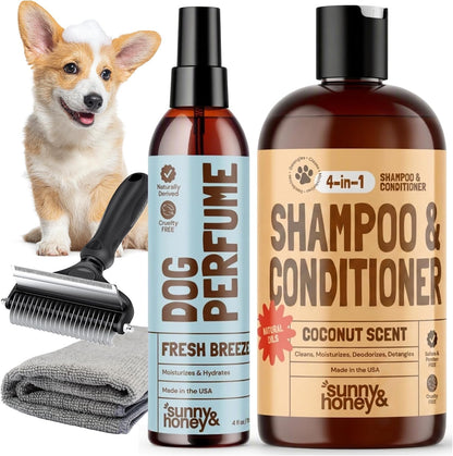 Detangling Dog Shampoo and Conditioner Set