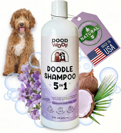 Dog Shampoo and Conditioner for Doodle - All Natural Dog Shampoo for Smelly Dogs, Sensitive Skin Pet Shampoo for Dogs, Goldendoodle, Doodles, Poodle, Puppy Shampoo and Conditioner - Dog Soap