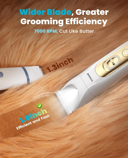 Quiet 4-In-1 Dog Grooming Kit with LED Light