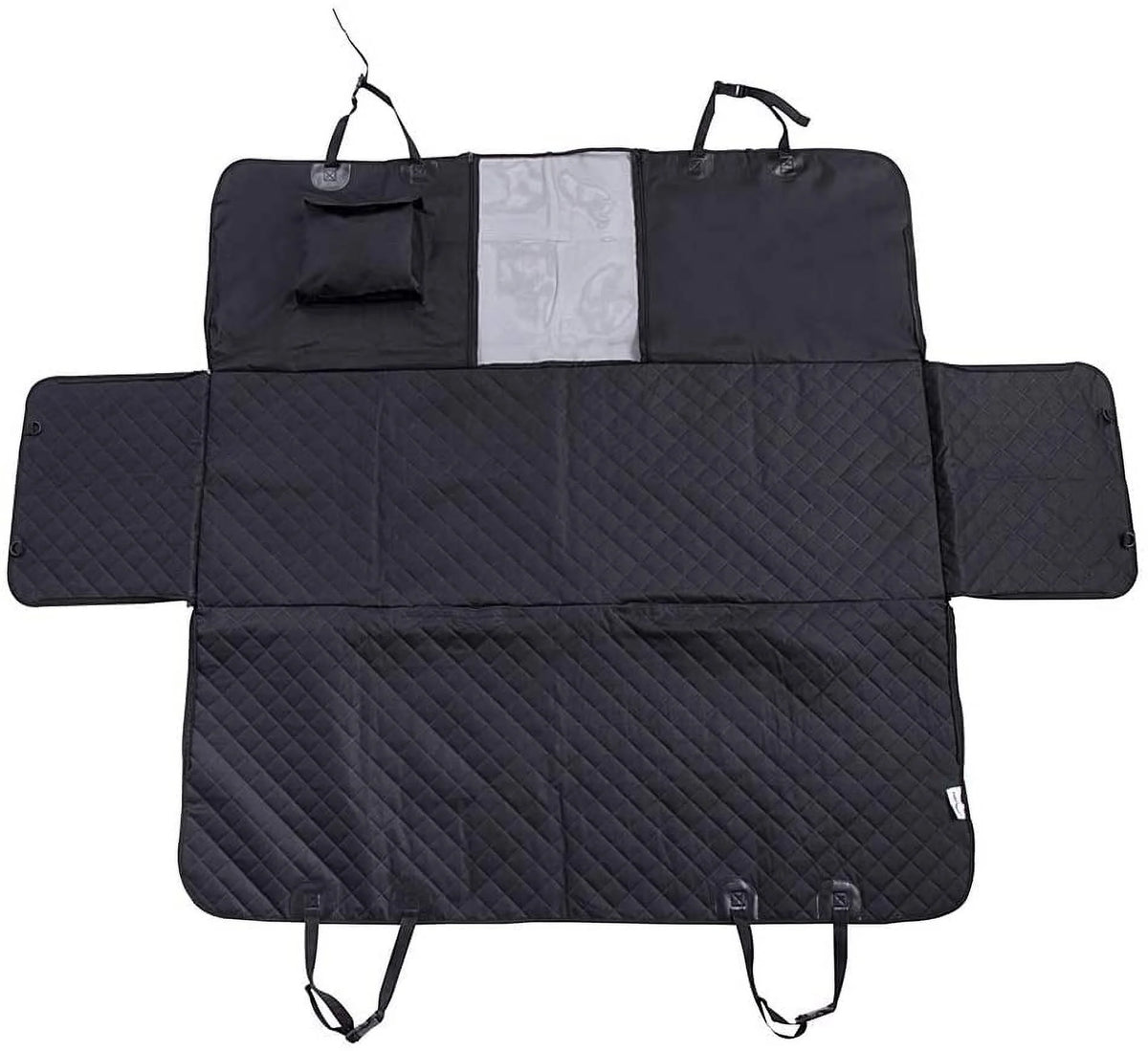 Dog Car Seat Covers with Mesh Window, Waterproof Dog Cover Back Seat, Scratchproof Dog Car Hammock Dogs Protection Cover for Cars Suvs & Trucks