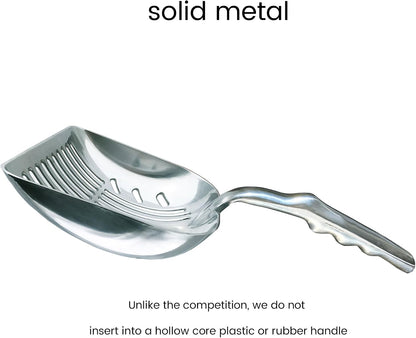 ® Premium Multicat Cat Litter Scoop | Solid Metal | Litter Box Tray Pan Sifter